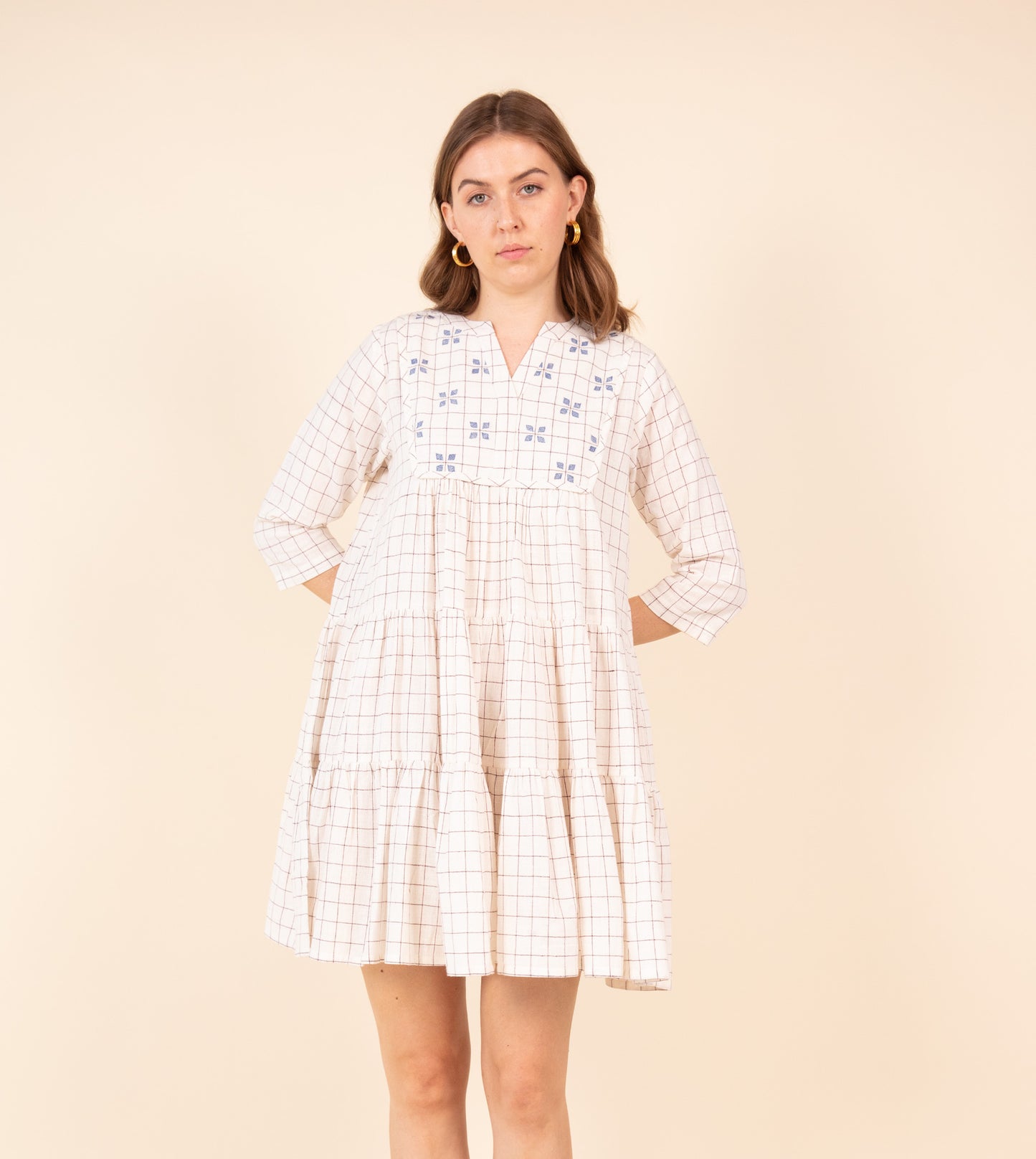 Sana Dress | Harkoi Studio - Embrace effortless elegance with the Sana Dress. Keywords: sustainable dress, eco-friendly fashion, Sana Dress, ethical women's clothing, modern elegant dress.
