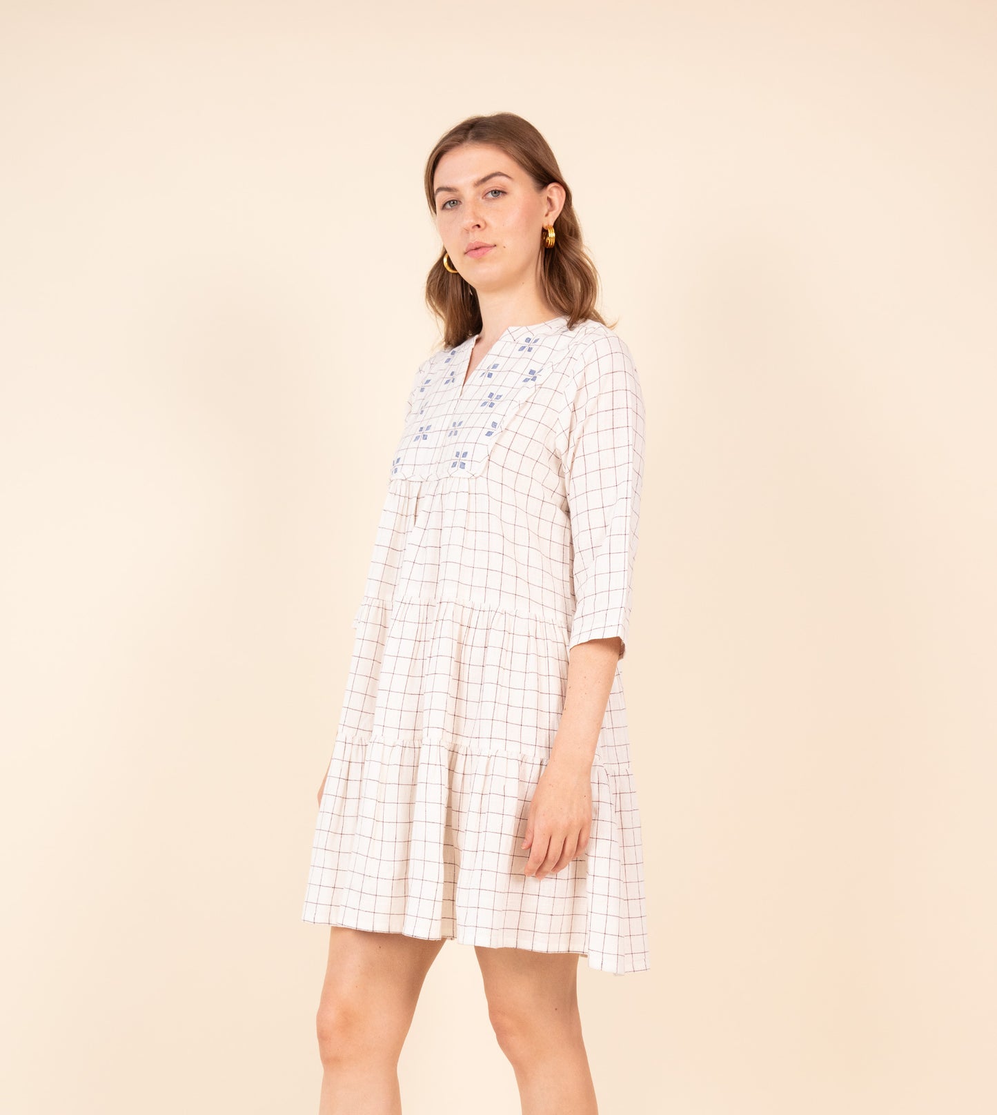 Sana Dress | Harkoi Studio - Embrace effortless elegance with the Sana Dress. Keywords: sustainable dress, eco-friendly fashion, Sana Dress, ethical women's clothing, modern elegant dress.