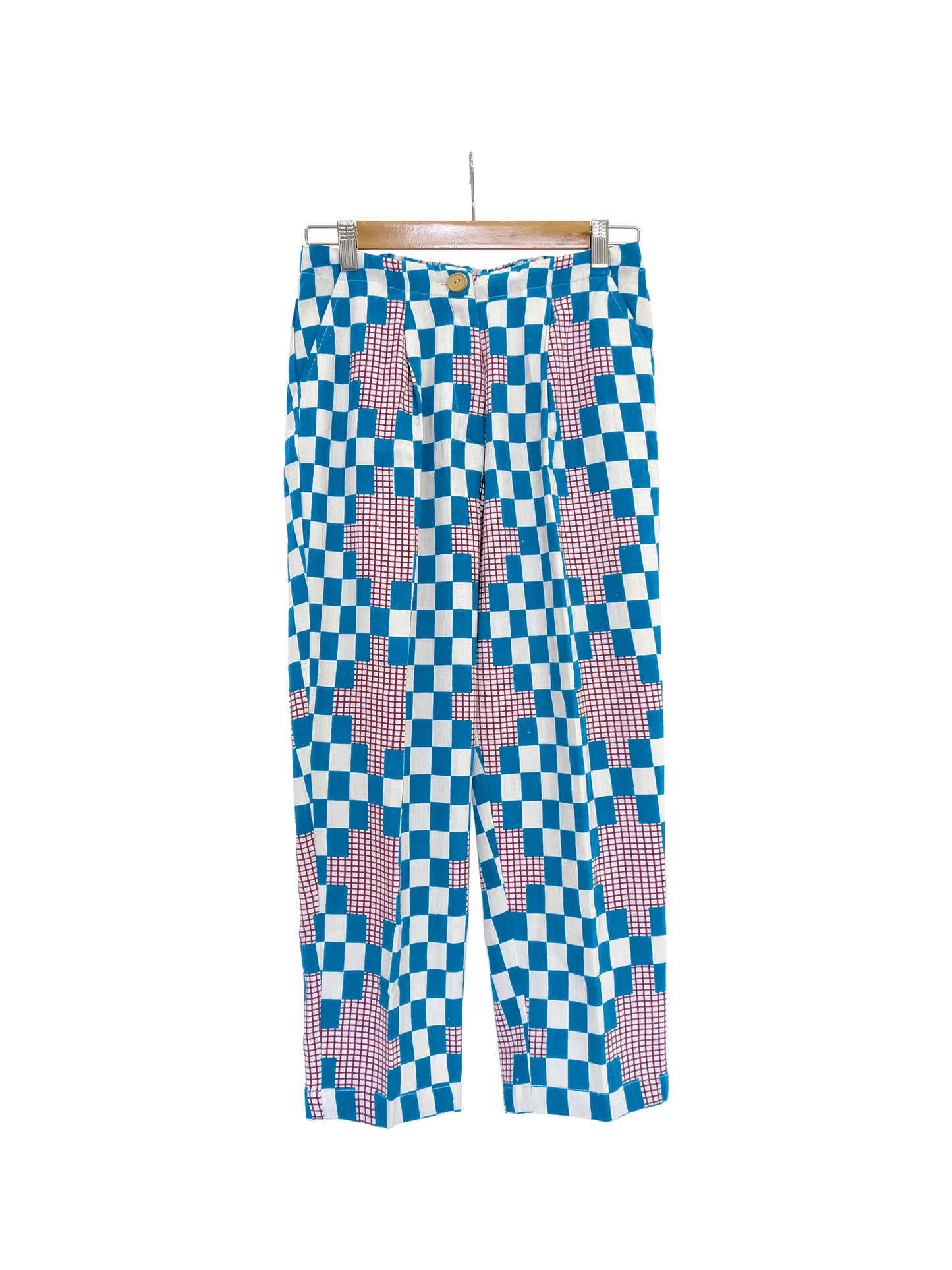 Haru Pants Cobalt - Harkoi Studio - Experience ultimate comfort with the Haru Pants in cobalt blue. Keywords: sustainable pants, eco-friendly trousers, Haru Pants, cobalt blue pants, ethical fashion.