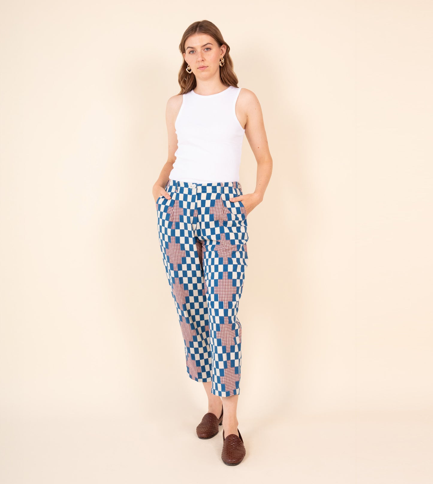 Haru Pants Cobalt - Harkoi Studio - Experience ultimate comfort with the Haru Pants in cobalt blue. Keywords: sustainable pants, eco-friendly trousers, Haru Pants, cobalt blue pants, ethical fashion.