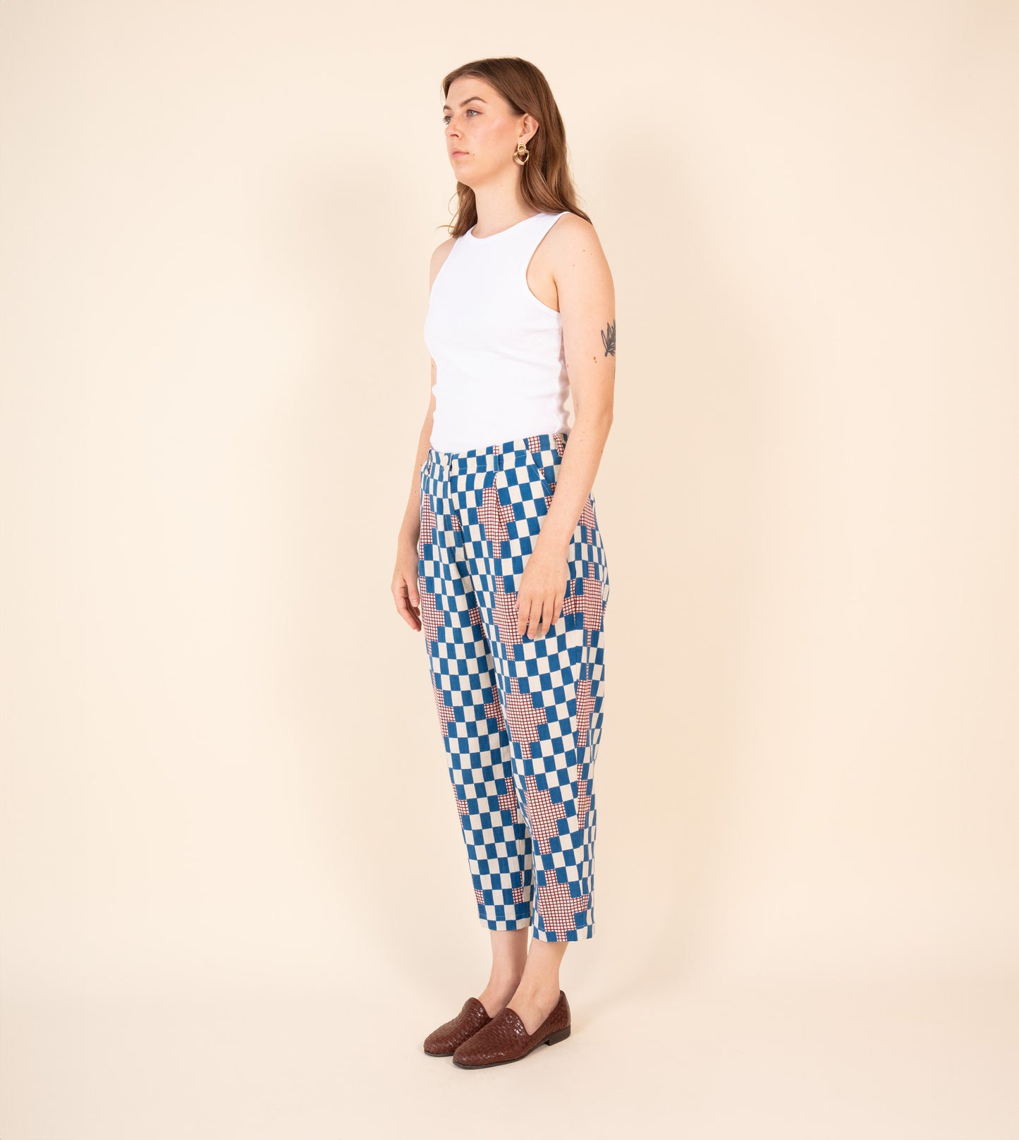 Haru Pants Cobalt - Harkoi Studio - Experience ultimate comfort with the Haru Pants in cobalt blue. Keywords: sustainable pants, eco-friendly trousers, Haru Pants, cobalt blue pants, ethical fashion.