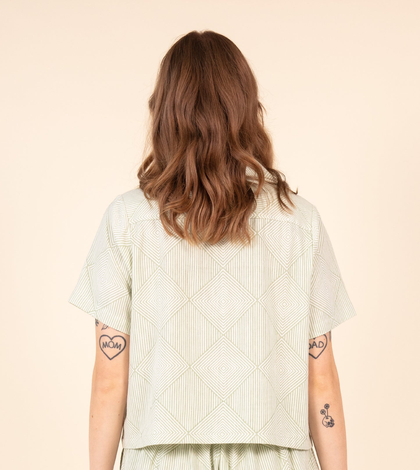 Radiate Rin Top Pale Green | Harkoi Studio - Embrace effortless elegance with the Radiate Rin Top in pale green. Keywords: sustainable top, eco-friendly fashion, Radiate Rin Top, pale green blouse, ethical clothing.