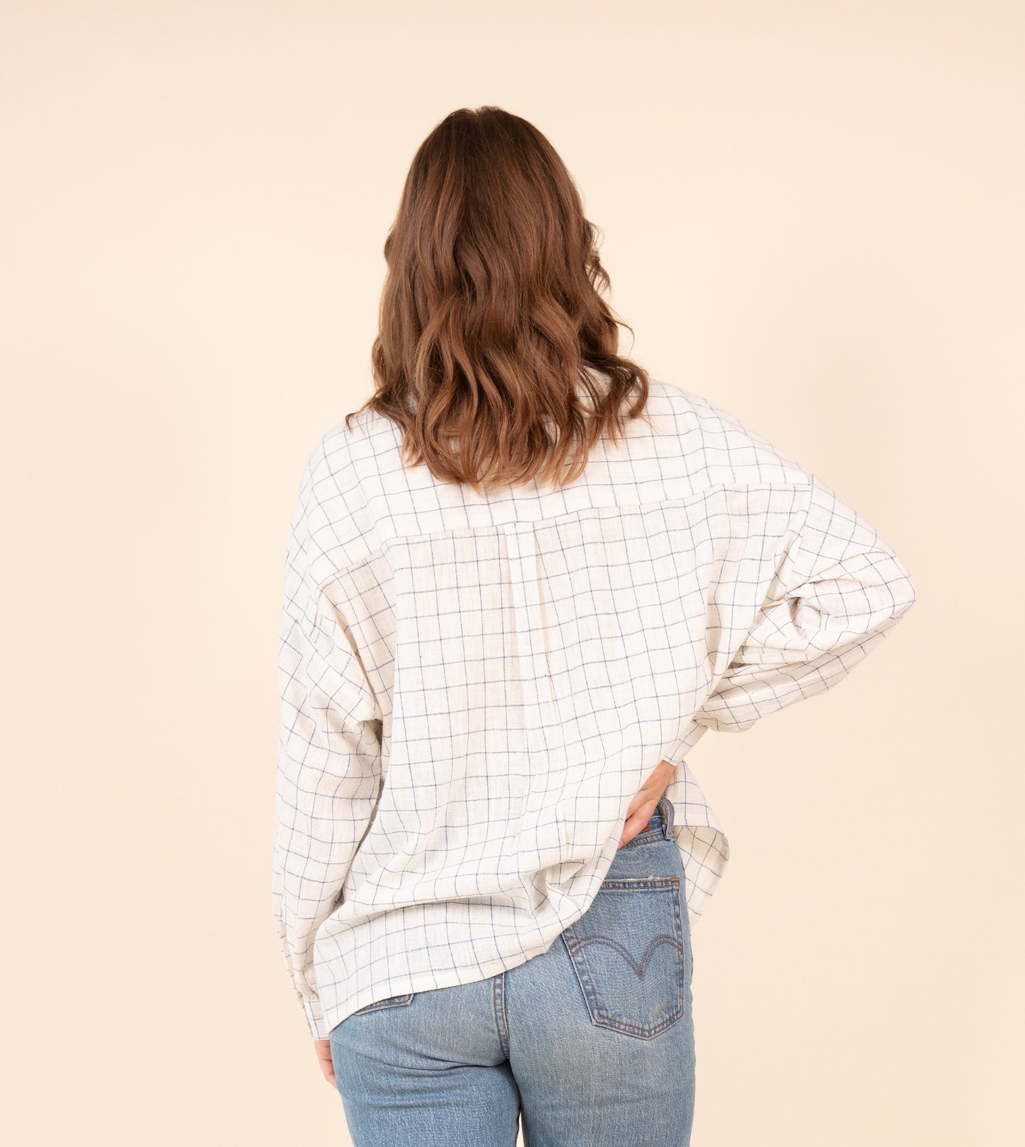 Windowpane Check Fuji Shirt | Harkoi Studio - Elevate your wardrobe with the Windowpane Check Fuji Shirt. Keywords: sustainable men's shirt, eco-friendly fashion, Windowpane Check Fuji Shirt, ethical clothing.
