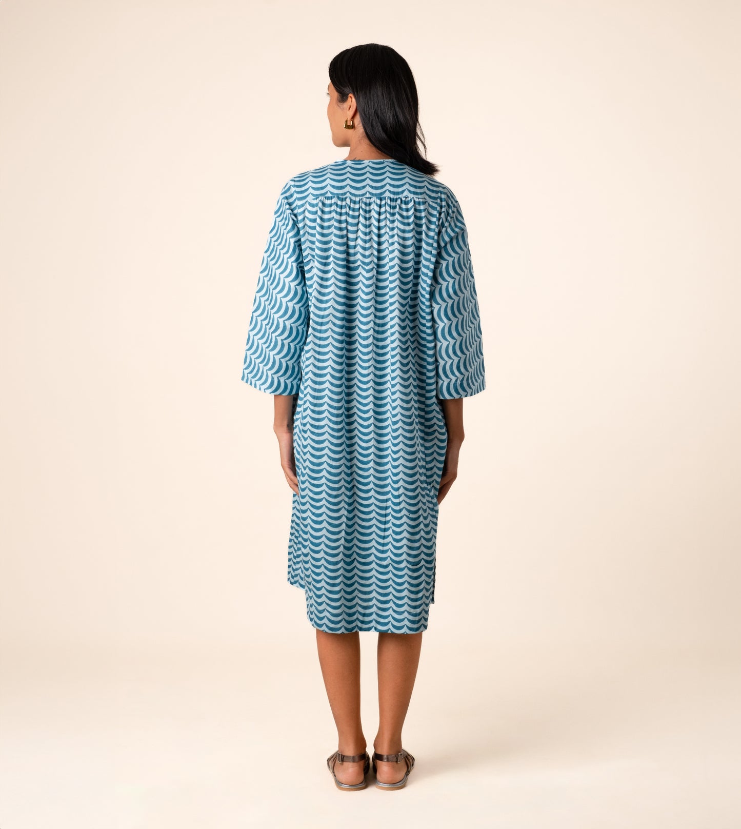 Kiyo Dress Crescent - Harkoi Studio - Showcasing exquisite patterns and textures, the Kiyo Dress, a sustainable crafted with precision and care. Keywords: kiyo, dress, crescent, sustainable crescent, eco-friendly fashion.