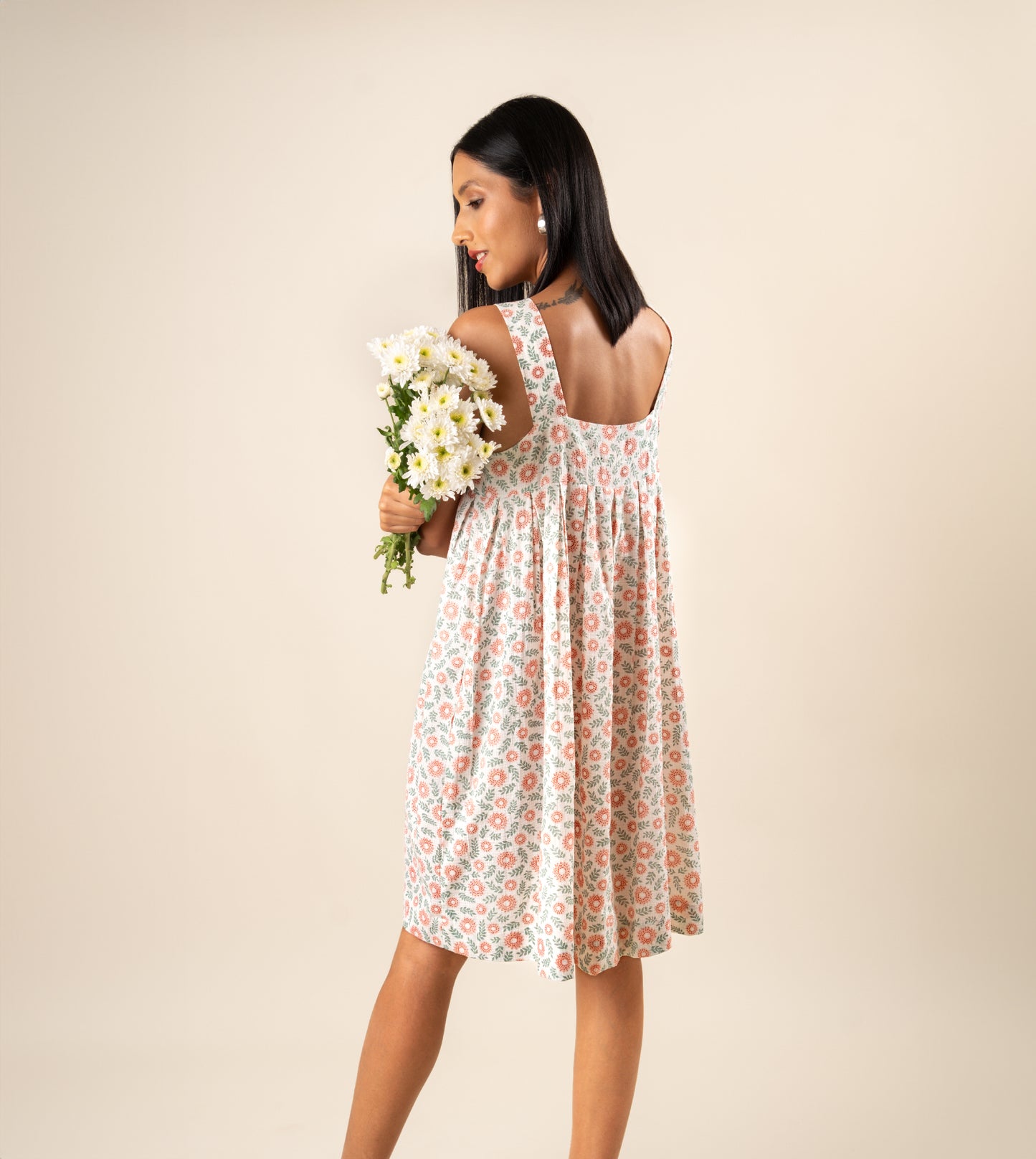 Hana Dress Blue - Harkoi Studio - Step into elegance with the Hana Dress in soft blue. Keywords: sustainable dress, eco-friendly fashion, Hana Dress, blue dress, ethical clothing.
