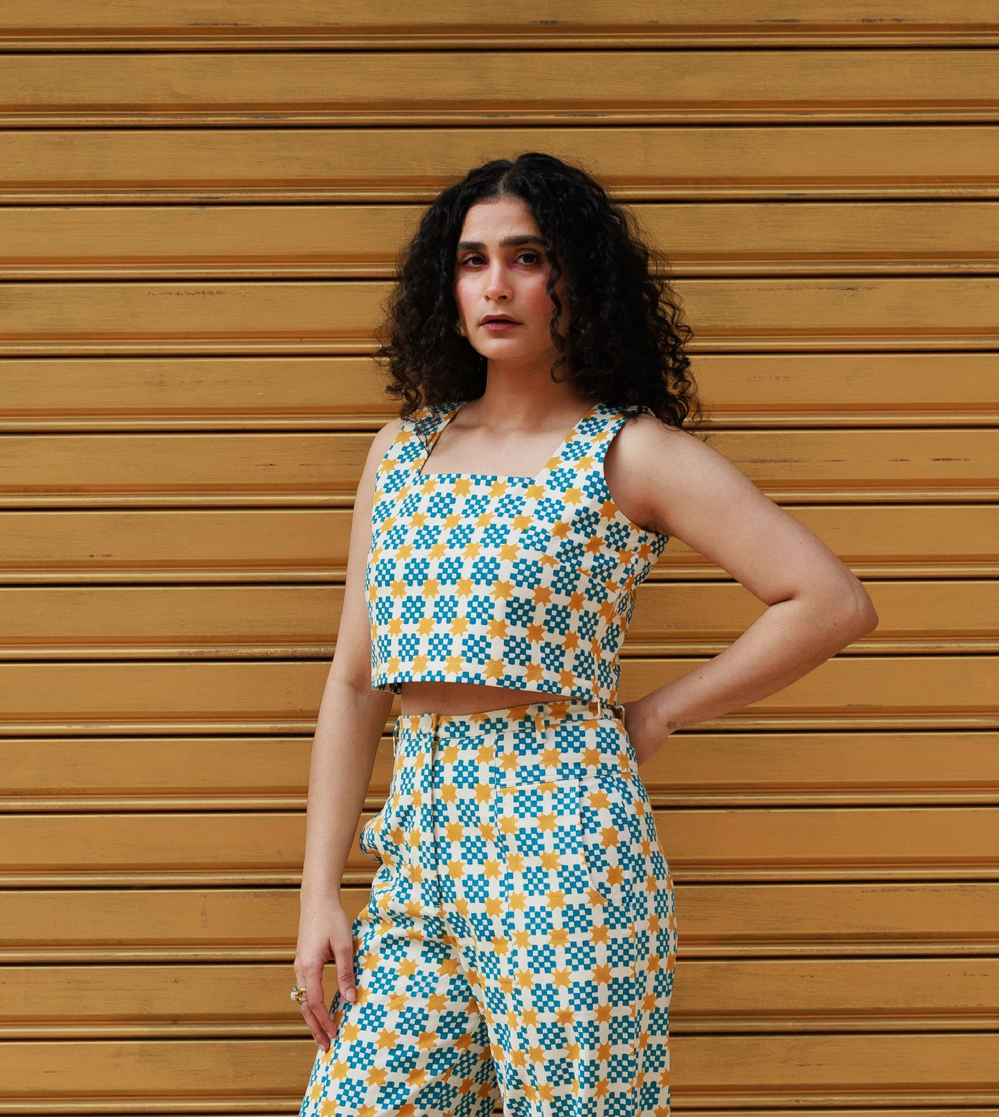 Mei Top • Star Gingham