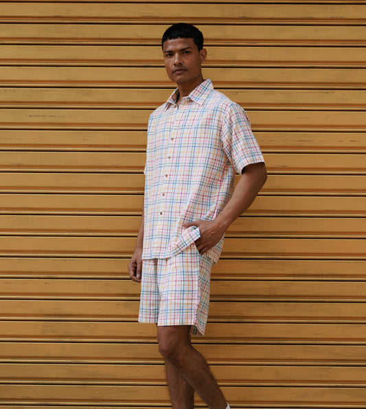 Ina Mens Shorts • Open Plaid