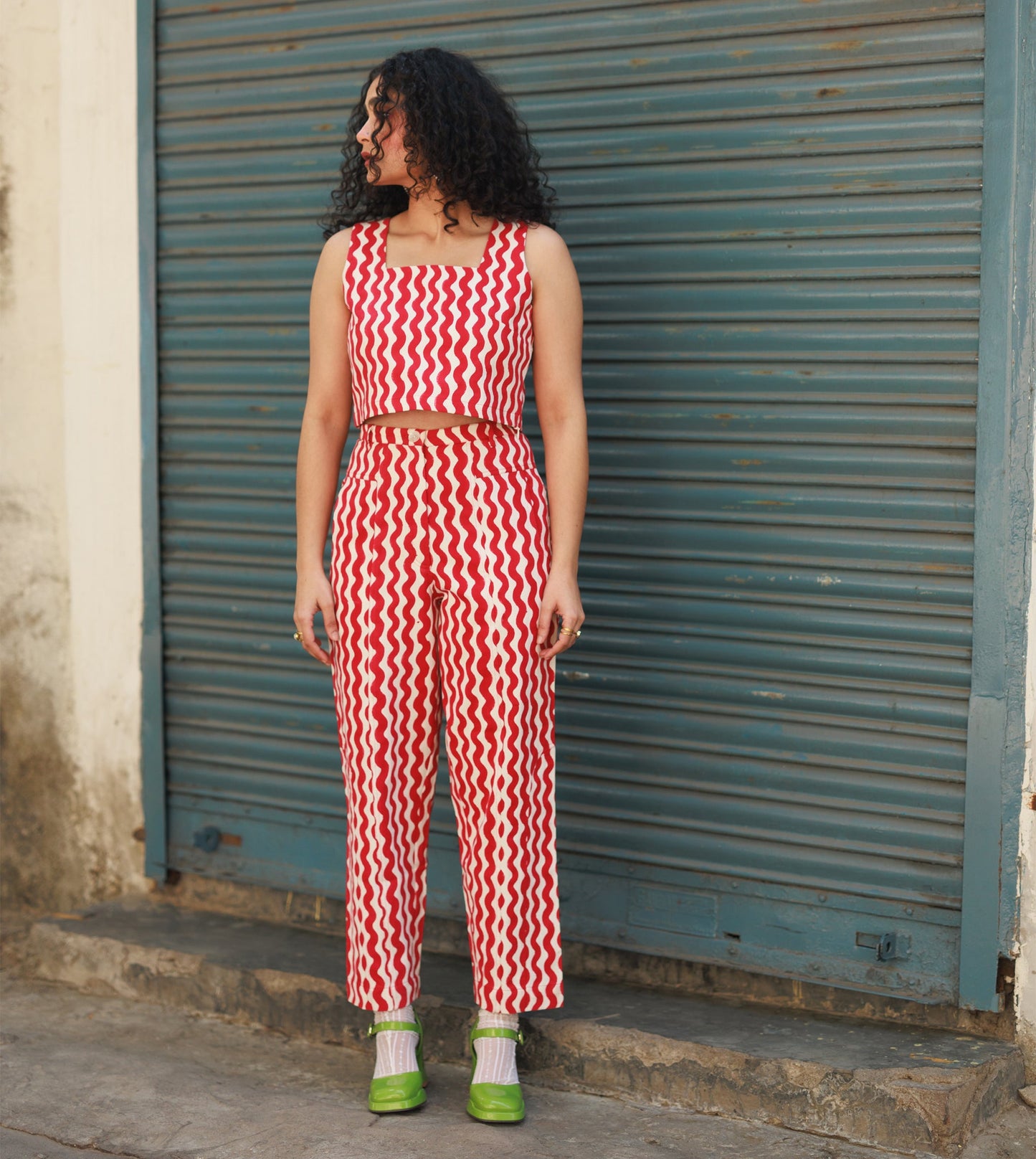 Emi Pants • Red Squiggle