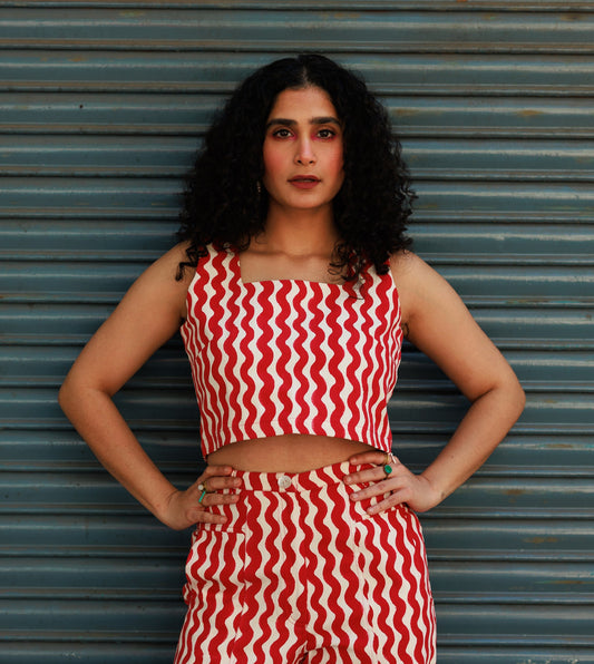 Mei Top • Red Squiggle