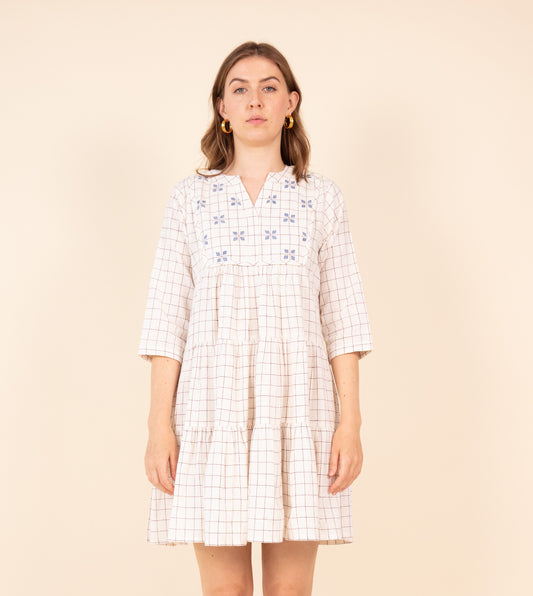 Sana Dress • Woven Check