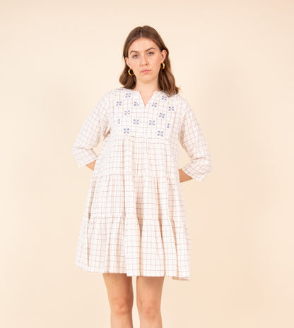 Sana Dress • Woven Check