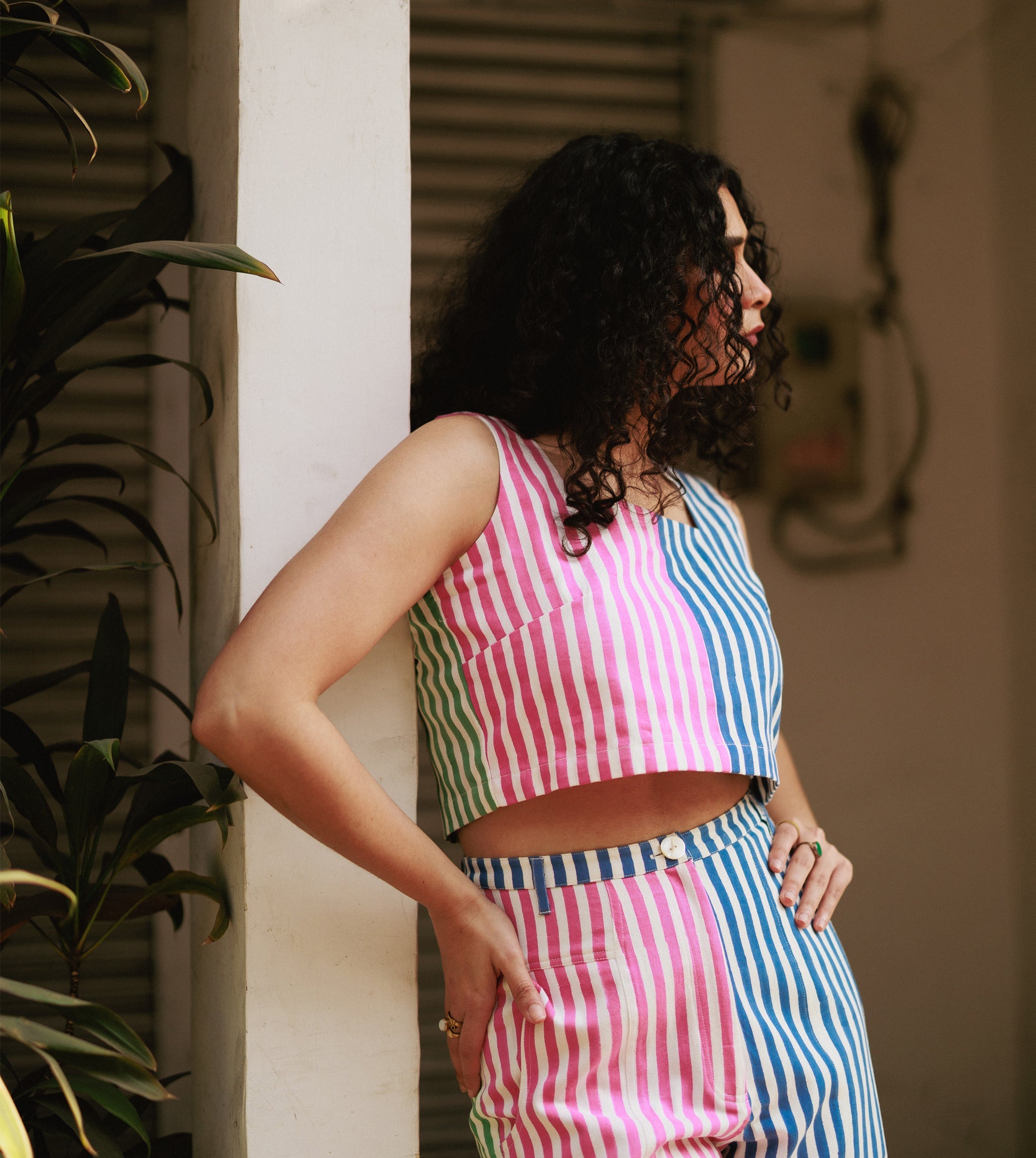 Mei Top | Multi Stripes Printed Top | Harkoi Studio – Harkoi