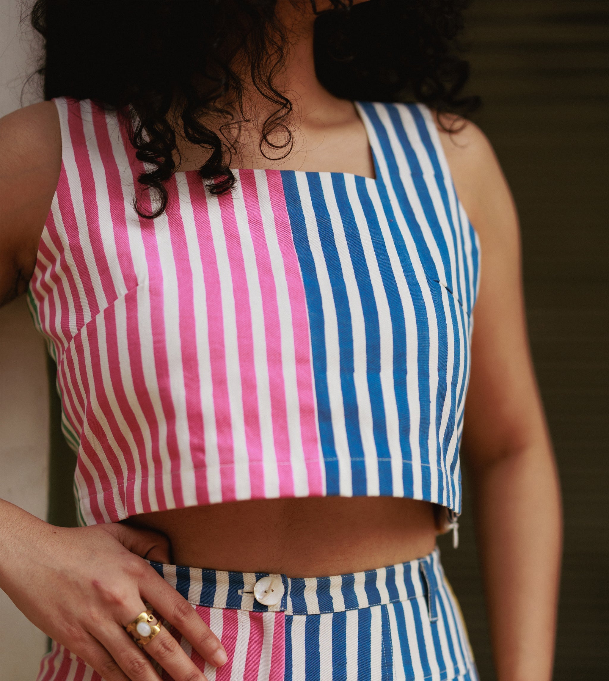 Mei Top | Multi Stripes Printed Top | Harkoi Studio – Harkoi
