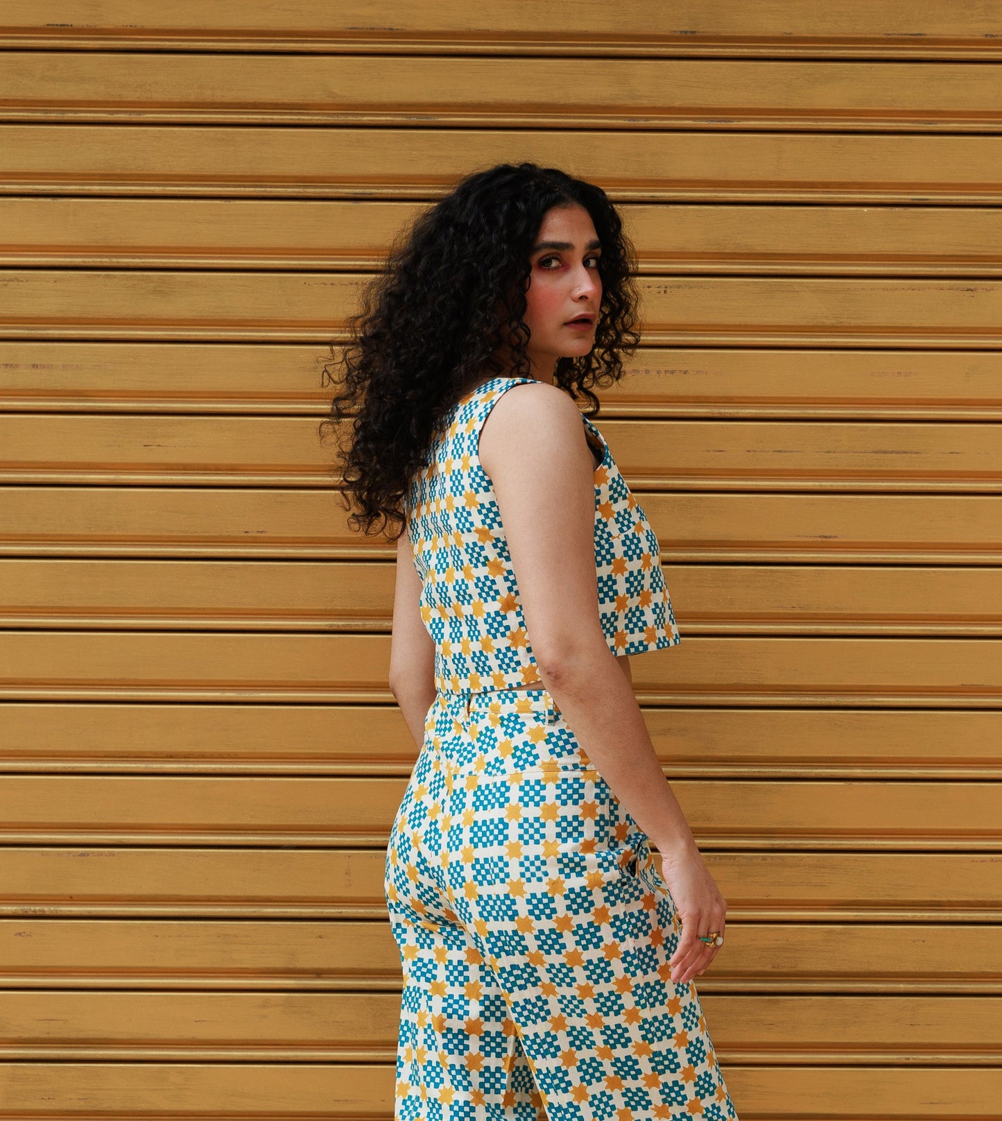 Mei Top • Star Gingham