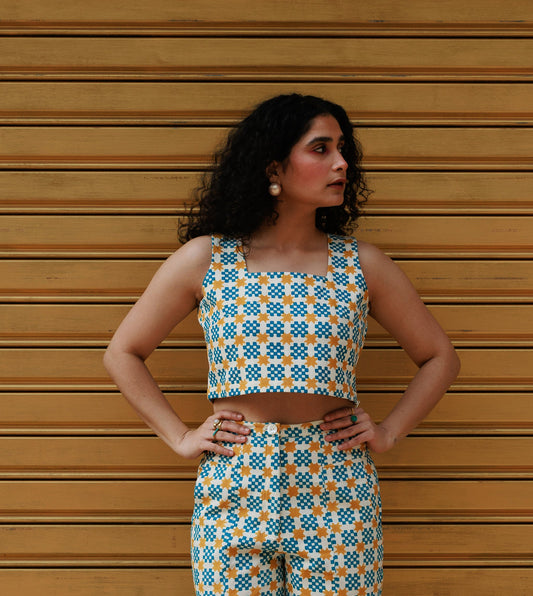 Mei Top • Star Gingham