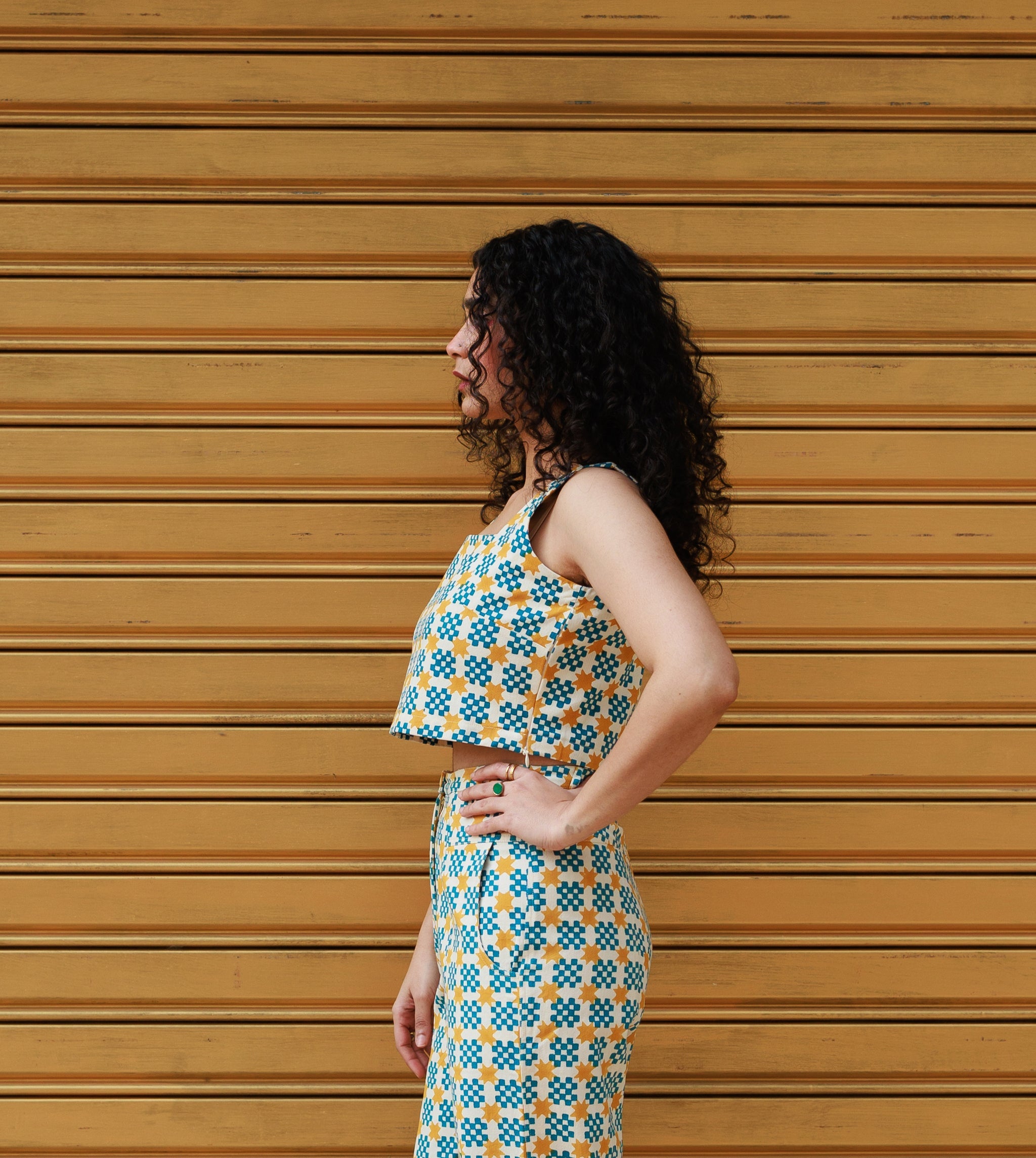 Mei Top | Star Gingham Printed Top | Harkoi Studio – Harkoi