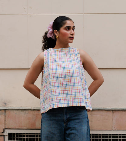 Sutton Top • Open Plaid