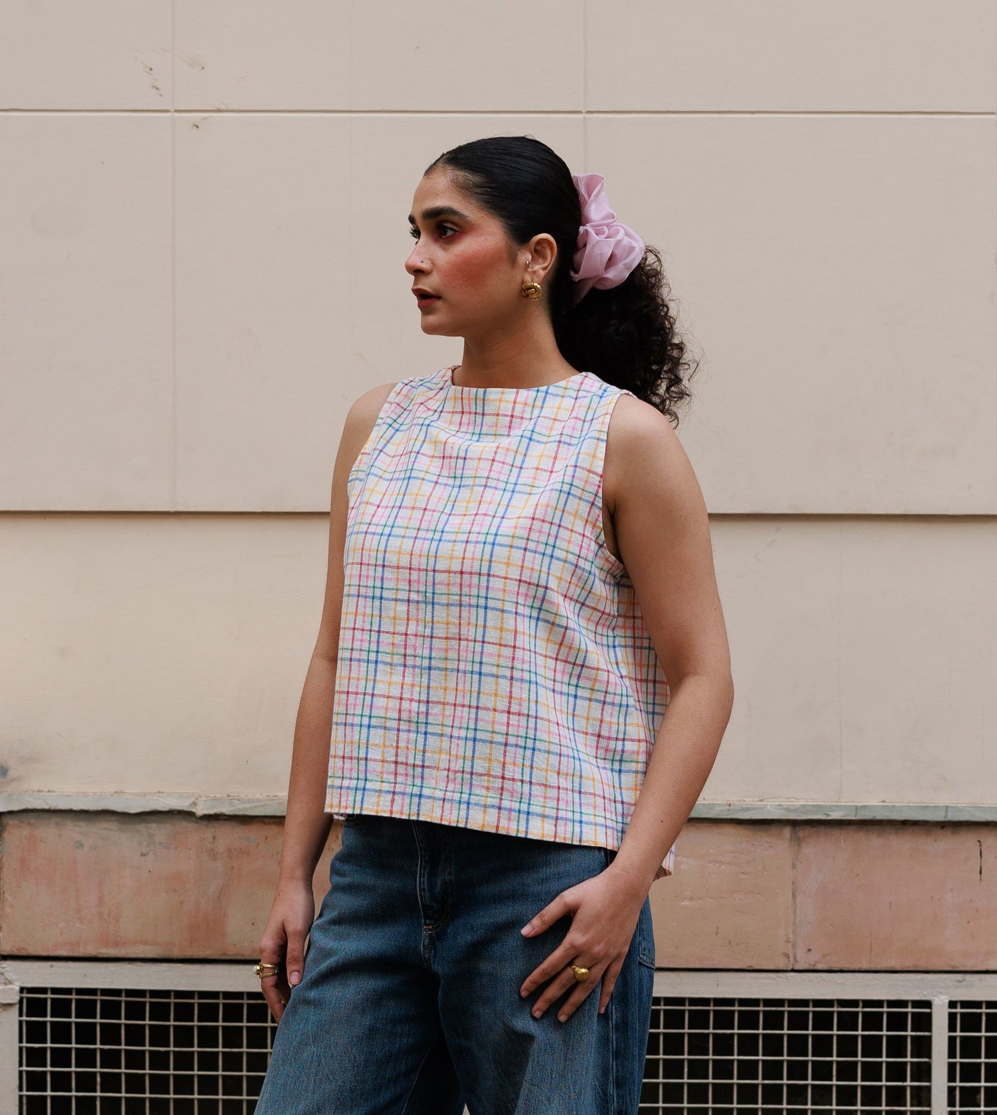 Sutton Top • Open Plaid