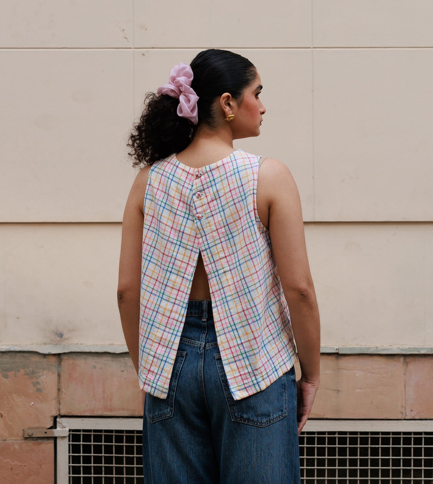 Sutton Top • Open Plaid