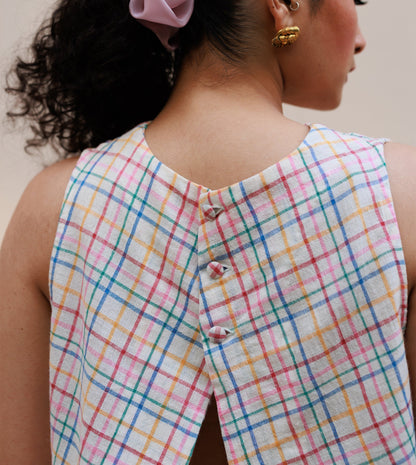 Sutton Top • Open Plaid