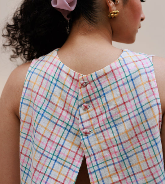 Sutton Top • Open Plaid