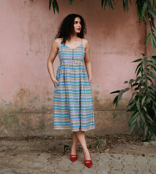 Elin Dress • Stripe Plaid