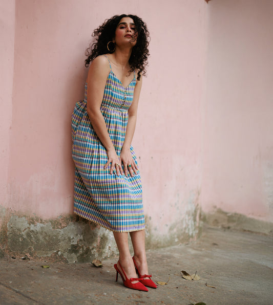 Elin Dress • Stripe Plaid