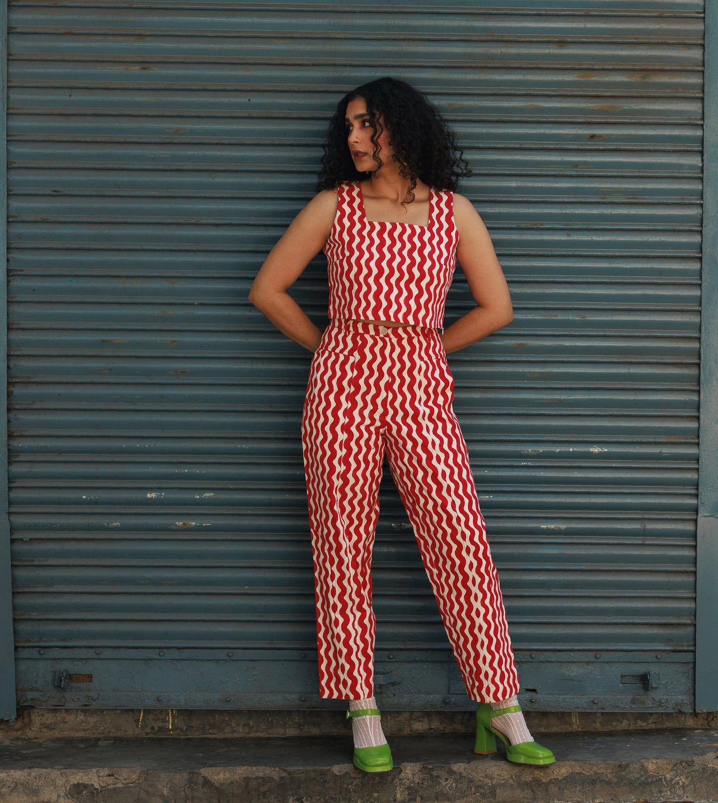 Emi Pants • Red Squiggle