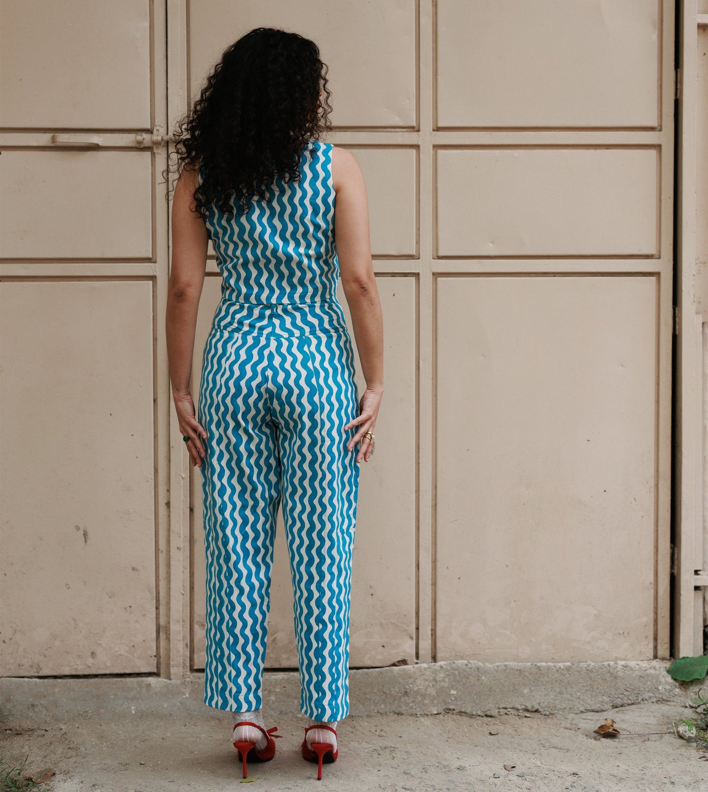 Emi Pants • Blue Squiggle