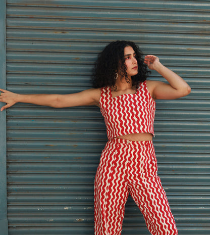 Mei Top • Red Squiggle