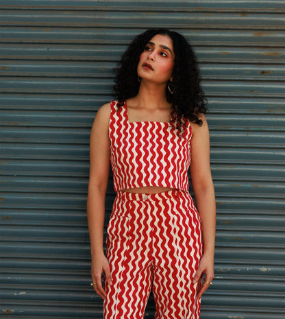 Mei Top • Red Squiggle