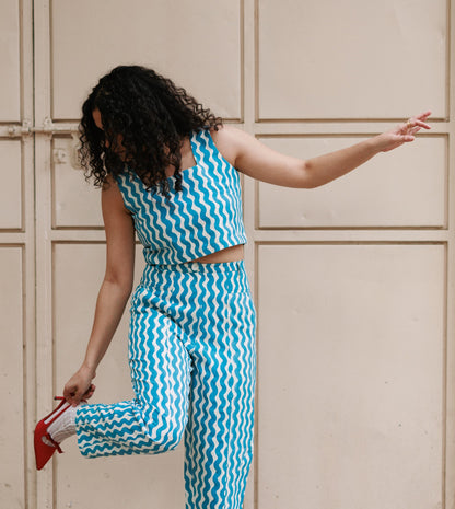 Mei Top • Blue Squiggle