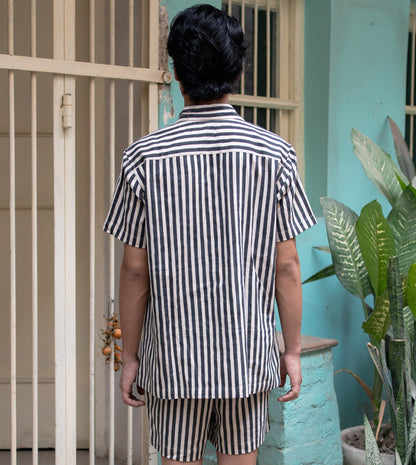 Striped Arka Shirt • Black