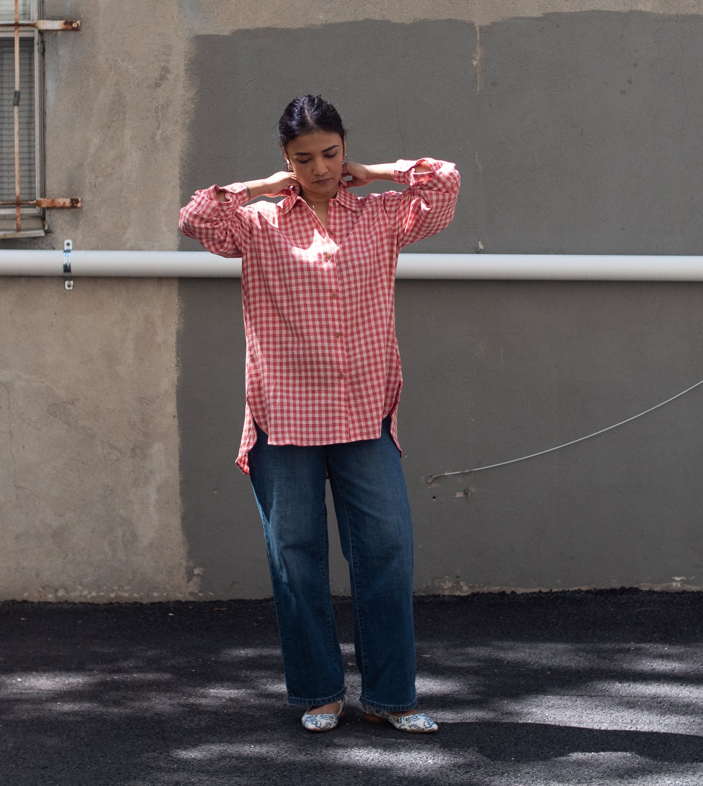 Roxy Shirt • Gingham Red