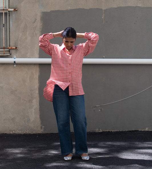 Roxy Shirt • Gingham Red