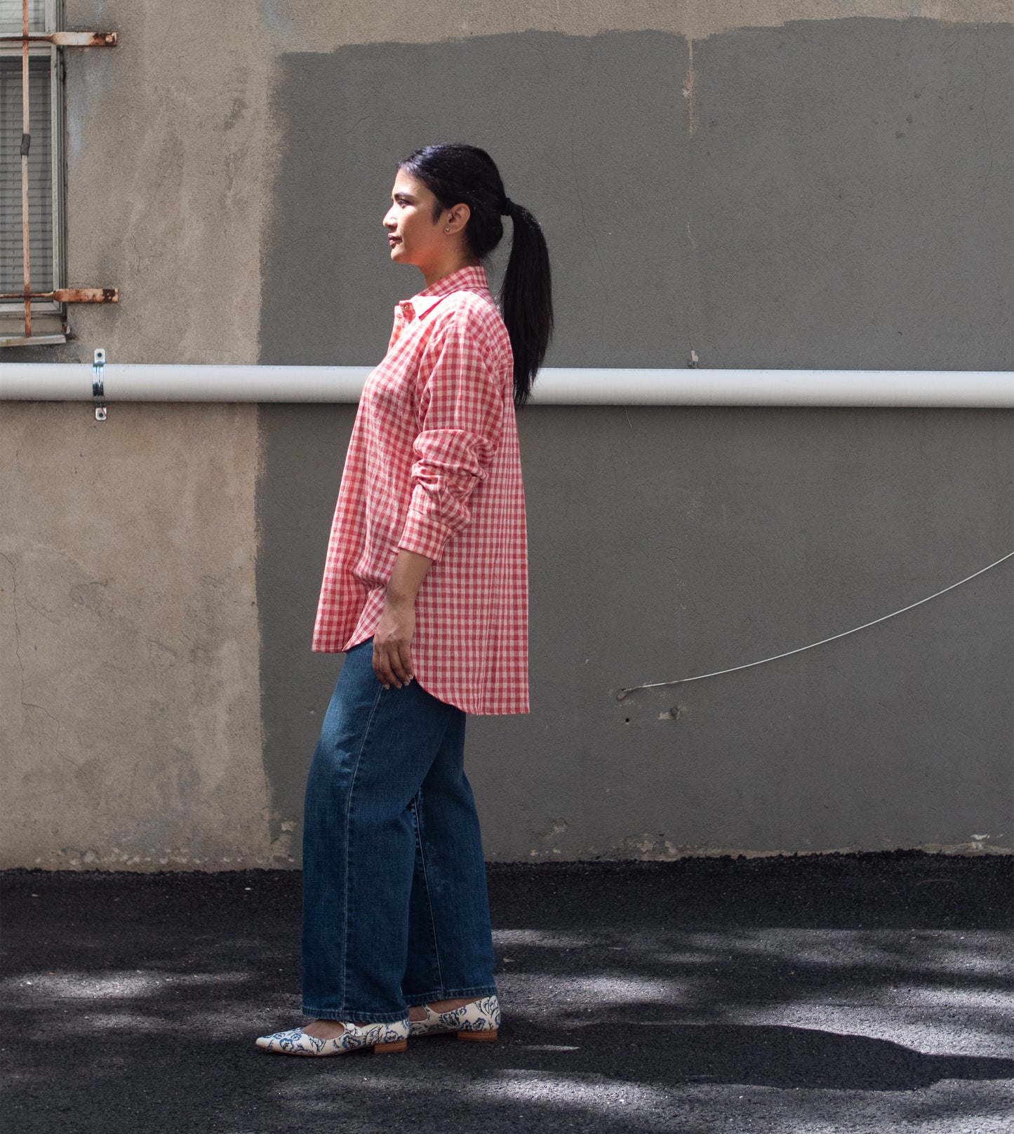 Roxy Shirt • Gingham Red