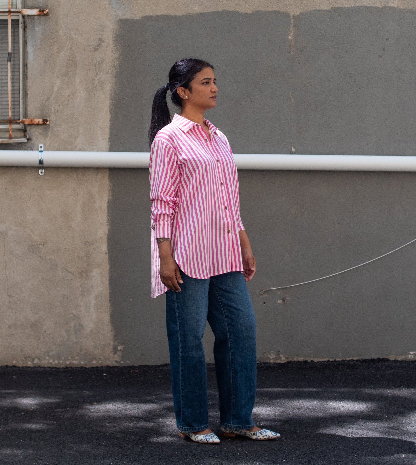 Roxy Shirt • Pink Stripes