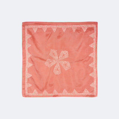 Pinwheel Silk Bandana • Soft Brick